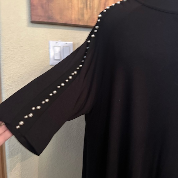 Plus Size 3X ChaChaVente long sleeve pearl top NWT - Picture 2 of 7